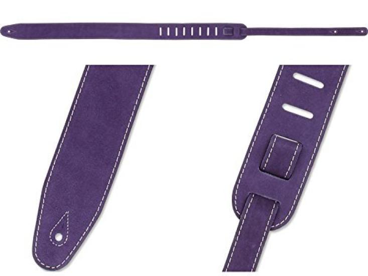 RENEGADE Guitar Genuine Leather and [Authentic] Strap, Suede, Purple, SD-PL