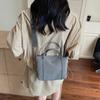Canvas Bag Women's Summer 2025 New Niche Design Messenger Bag Simple Fashion Foreign Style Portable Work Small Square Bag