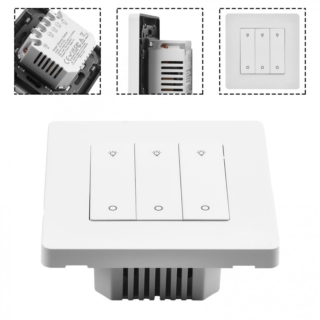 Smart Dimmer Switch For ZigBee Light Dimming Smart Life APP Dimmable 1-3Gang