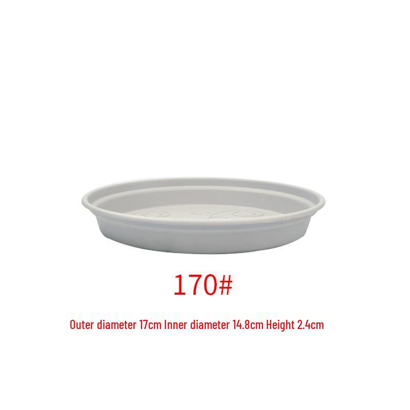 Sun-Resistant Resin Succulent Pot Tray - Deep Round Water Storage Plastic Base