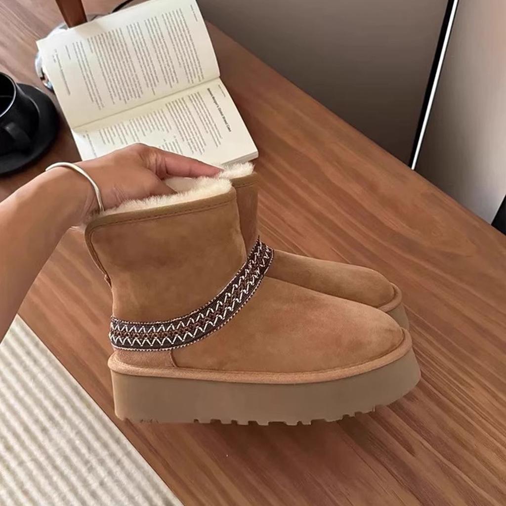 Thick-soled ethnic wind velvet thickened snow boots winter non-slip Northeast cotton shoes