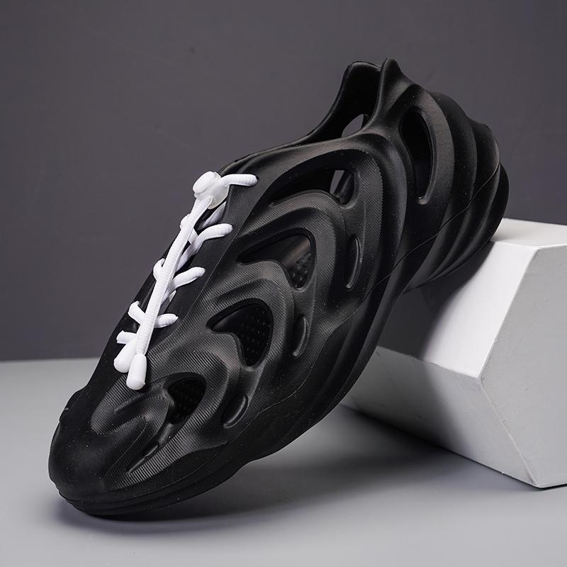 

Высококачественная мужская пляжная обувь, повседневные сандалии, мужские удобные дышащие тапочки, мужские домашние тапочки EU39 чёрный