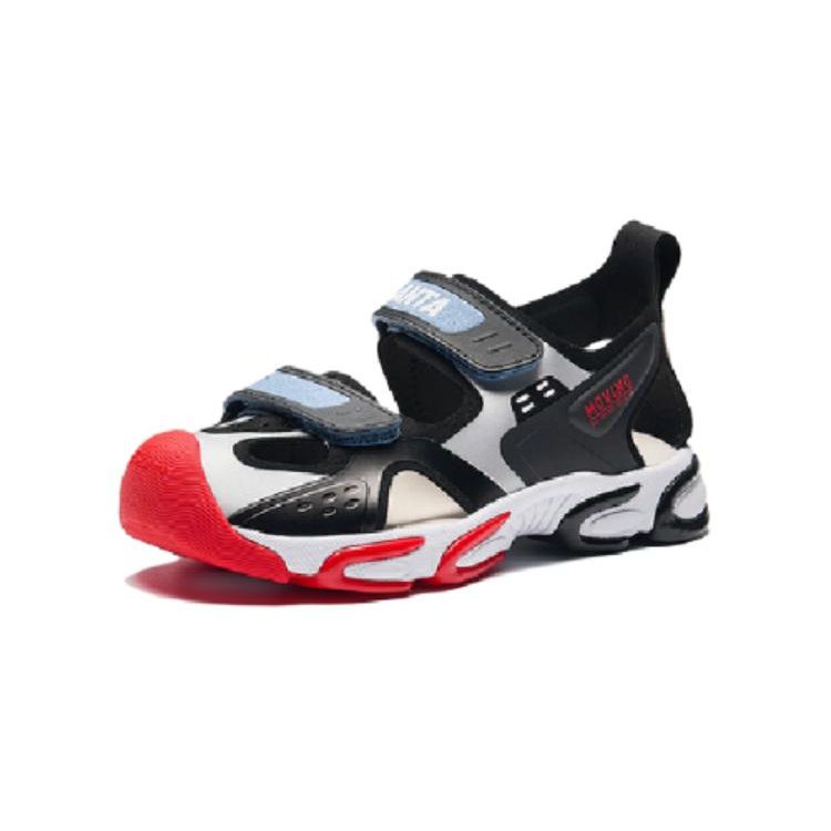 Anta Kids Red Flame Fashion Comfortable Shock Absorbing Durable Sandals Kids Sandals Black White 312429973-3