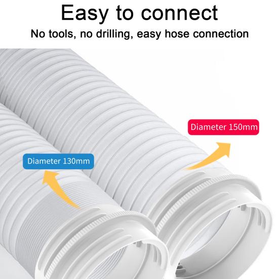 AC Hose Adapter Portable Air Conditioner Exhaust Hose Coupler Easy to Install Tool-free AC Hose Connector Accessories