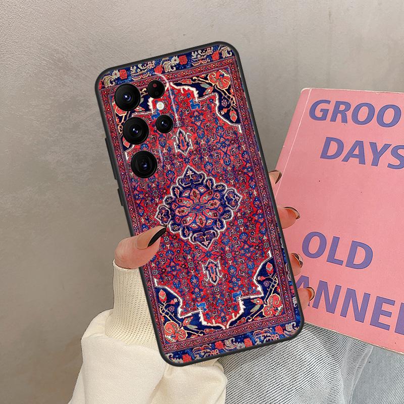 Persian Carpet Floral Pattern Case For Samsung Galaxy S21 S22 S23 S24 S25 Ultra S9 S10 S25 Plus S20 FE S25 FE Cover Coque