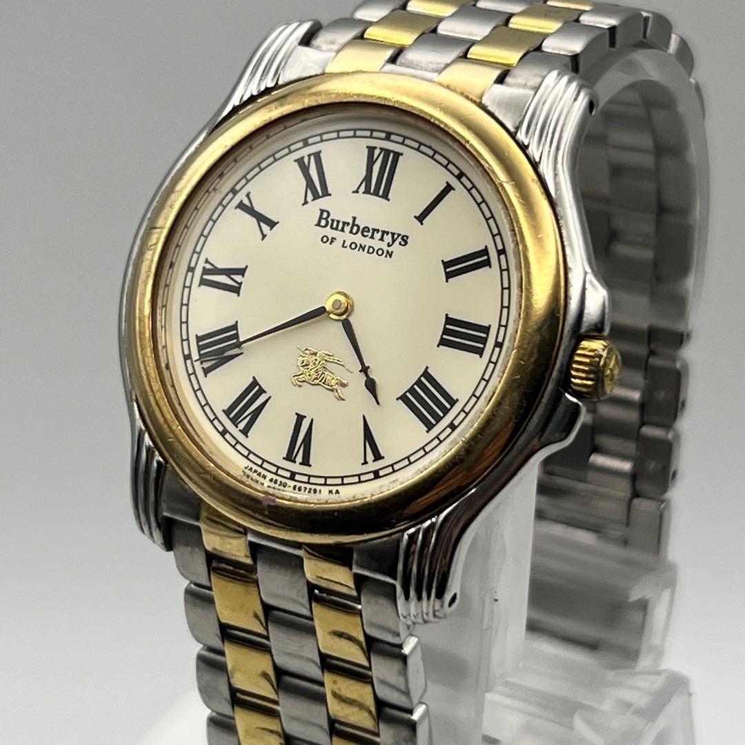 Used [Good Condition] Burberry Vintage Watch Gold Silver Knight A55 on Horseback