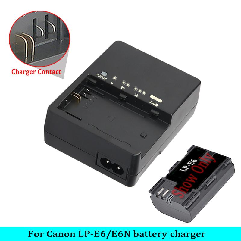 LC-E6E LC-E6 Charger For Canon LP-E6 LP-E6N LP-E6NH Battery EOS 70D 60D 5D Mark III 5D Mark IV 5DSR 6D MARK II 60D 80D 7D  R5 R6