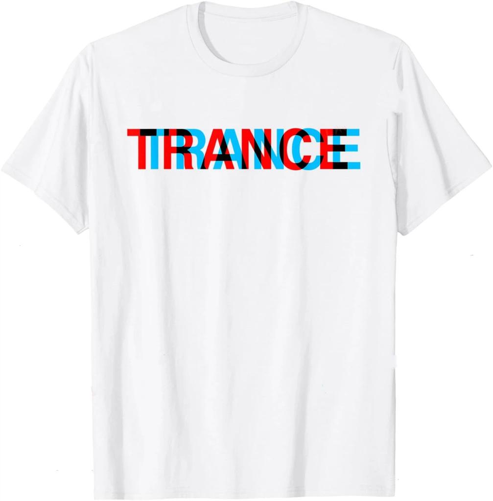 Trance Music Optical Illusion Glitch Trippy EDM Rave TShirt Unisex Summer Streetwear Tops Personalized Clothing Camisas