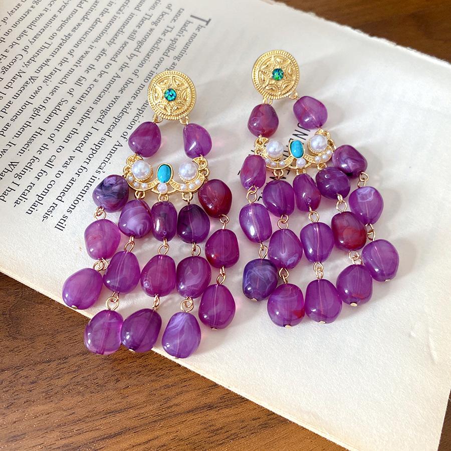 Silver Needle Medieval Elegant Exquisite Fringed Earrings Light Luxury Premium Earrings Women s Fashion Simple Temperament Earrings Jewelry