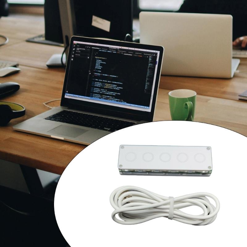 5-Key Mini Keyboard Programmable Macro Keyboard Touchable Multimedia Control Mechanical Keyboard Easy QWASD