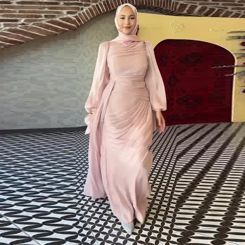 New European and American Women's Clothing High Fashion Slim Fit But I In Pleated Dress