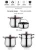 Thickened Stainless Steel Stockpot - Large Capacity for Braising, Boiling, and Steaming On Induction Cookers and Gas Stoves
