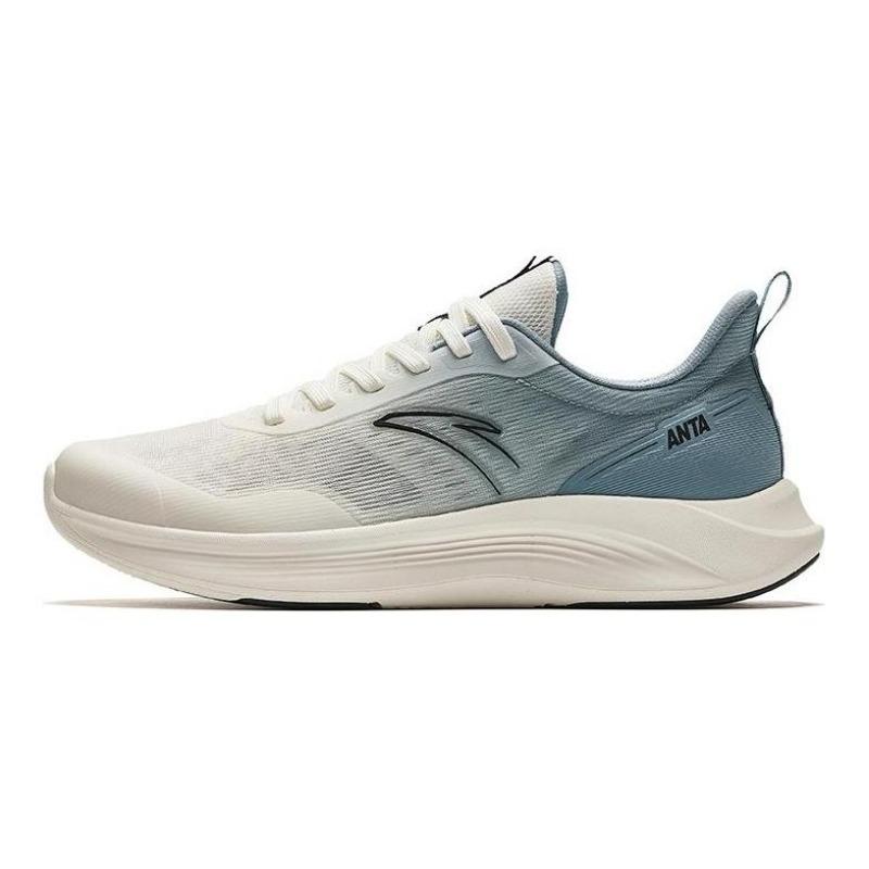 Anta Lingyun Mesh Lightweight Breathable Low-Top Running Shoes Men Sneaker White Gray 912425521-5