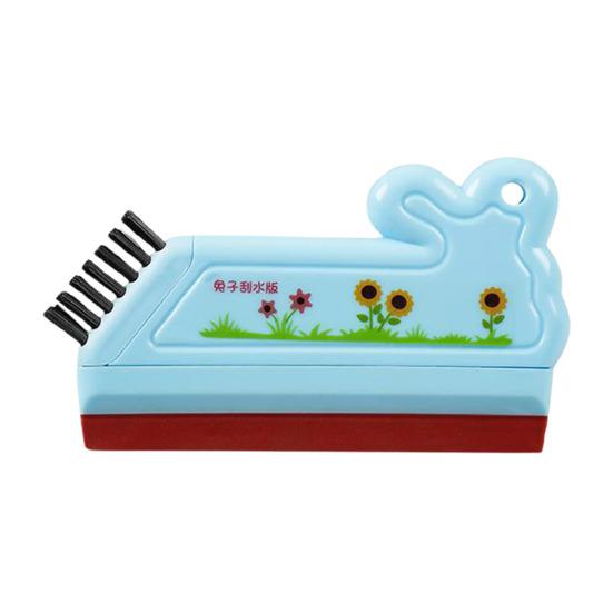 

Glass Wiper Rabbit Sunflower Design Scraper with Thickened Soft Scraper Strip Countertops Glass Sinks Water Stain Remover Tool синій