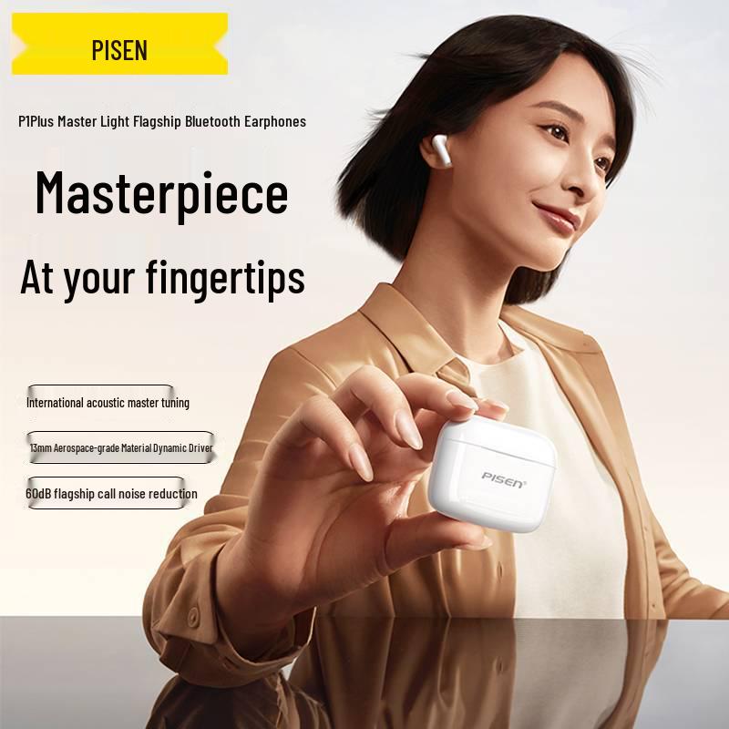 Pisen True Wireless Bluetooth Sports Earbuds, Semi-In-Ear, Noise Reduction, Long Battery Life