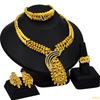 24K Dubai Gold Jewelry Set Europe, America and Africa Popular Jewelry Earrings Four-piece Set 2026