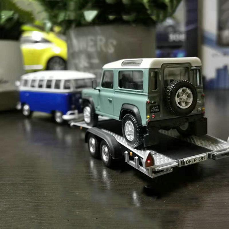 1:43 Литой металлический прицеп серебряный — фото 5