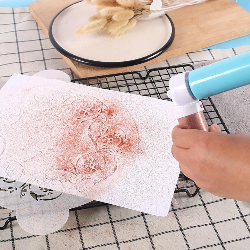 Manual Handheld Cake Decorating Sprayer For Effortlessly Baking With Adjustable Nozzle And Durable Plastic Design