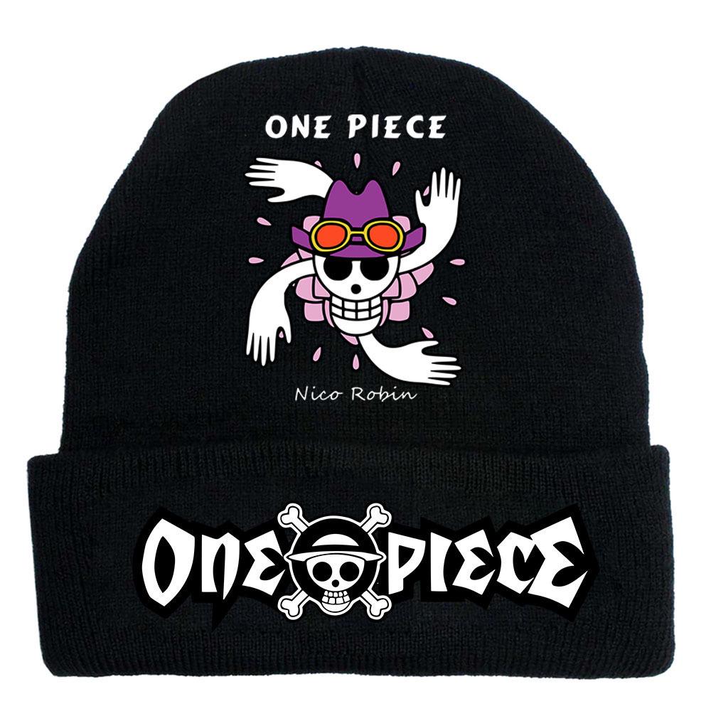 One Piece Anime Knit Hat: Warm Velvet Lined, Rolled Brim, Adult Outdoor Beanie
