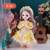 30CM Mini Movable 23Jointed Doll Girls Toy 3D Big Eyes BJD Princess Full Outfits Dresses Collection Childrens Doll Gift