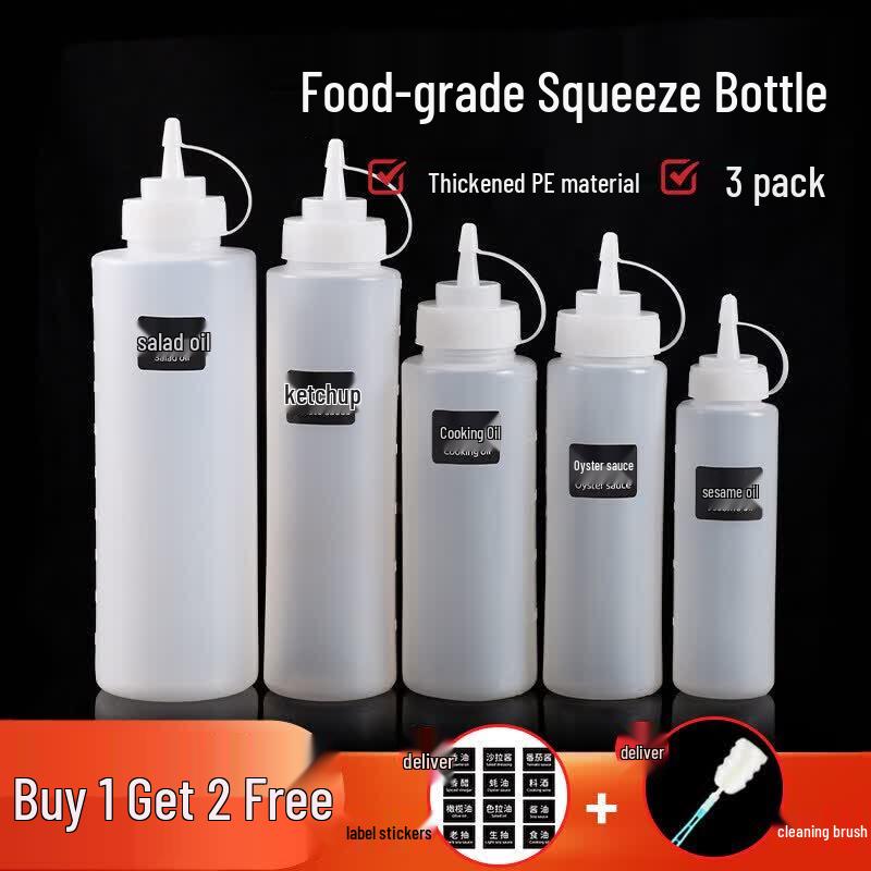 ZISIZ Food Grade Plastic Squeeze Bottle