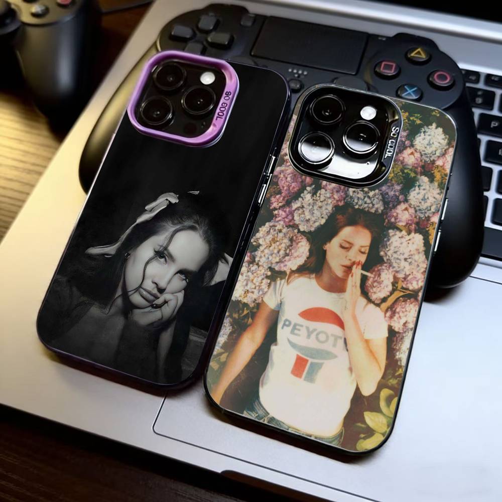 Lanas-w-Del-R-Rey Phone Case For iPhone 17,16,15,14,13,12,11 Plus,Pro Max,XS,Colorful Silver Black Cover