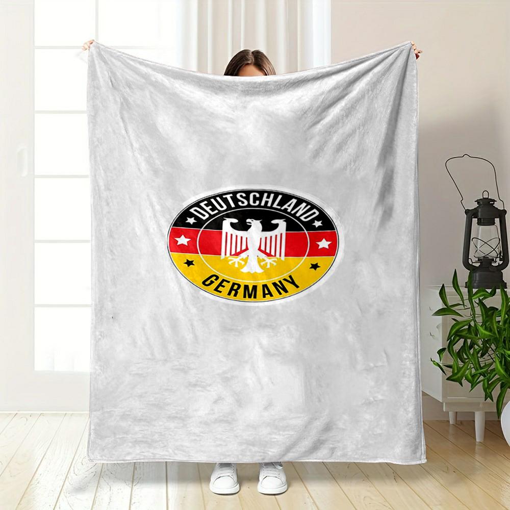 Germany Emblem Design bedroom blanket - printed Flannel blanket for bedroom, living room, sofa, and nap