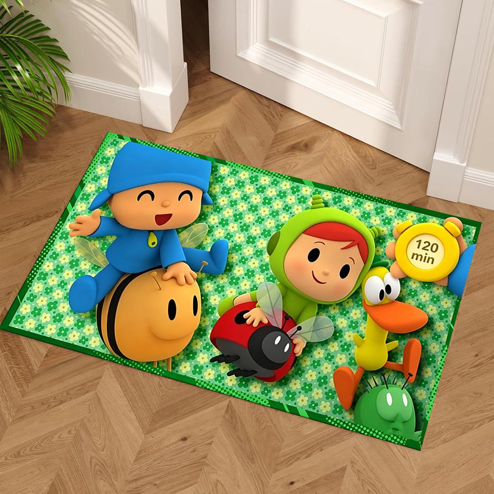 Pocoyo Floor Rug Office Rug Suitable for Balcony Bedrooms Foyer Game Room Antislip Carpet Anime Office Decor