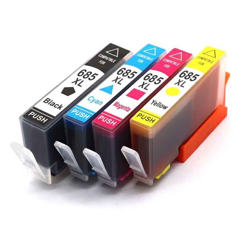 Juego de Cartuchos de Tinta HP 685XL de Alto Rendimiento de 4 Colores Compatible
