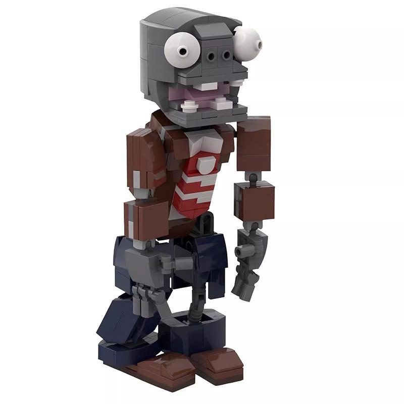 Bricklink MOC Ideen PVZ Spiel Pflanzen und Zombies Kampf Actionfiguren Sets Erbsenschützen Bausteine Kinderspielzeug Halloween Geschenk