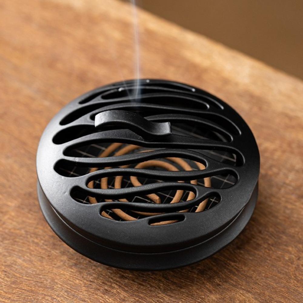 Minimalist Aromatherapy Stove Zinc Zinc Zinc Alloy Fragrance Censer Decorative Incense Burner  Gardens чёрный