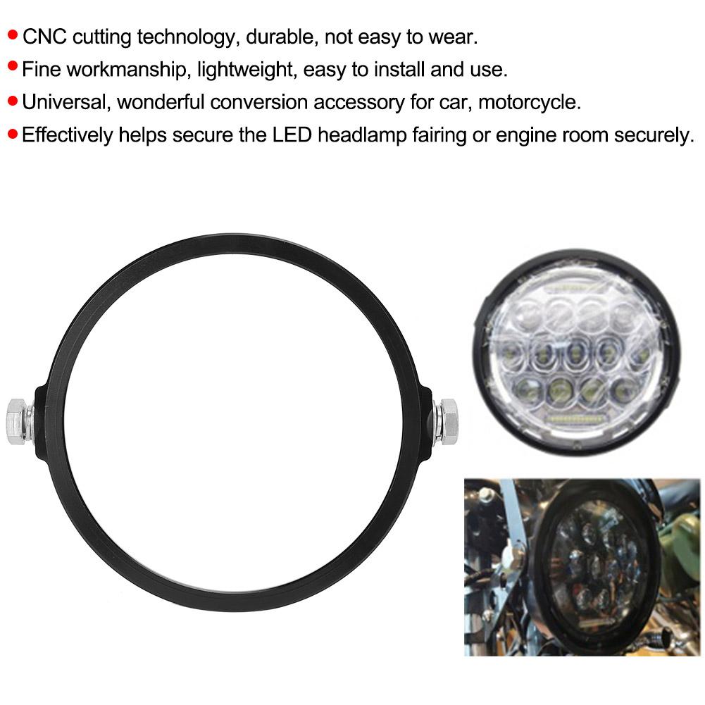 Aluminium Alloy   5.75in Round Headlight Mounting Bracket for Motorcycle Conversion