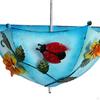 Hanging Bird Feeder Umbrella Shaped Food Container Metal for Balcony