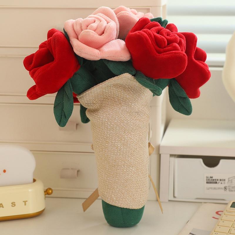 Qixi Festival Internet Celebrity Rose Internet Celebrity Plush Doll Girl Gift Bouquet Doll Girl Gift Starry Sky