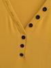 Spicy Lazy Girl V-neck Button Long Sleeve Women's Autumn/Winter Base Layer Elastic Fit T-shirt