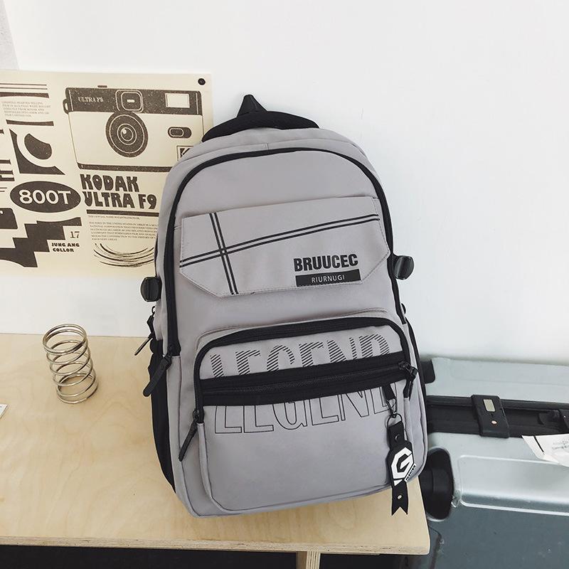 Student Bag Junior High School Students Large Capacity Backpack Men's Backpack