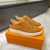 Luxury Men'S Casual Sneakers New Design Suede Color Block Chunky Platform Skate Shoes Lace-Up Trendy Versatile Running Shoes