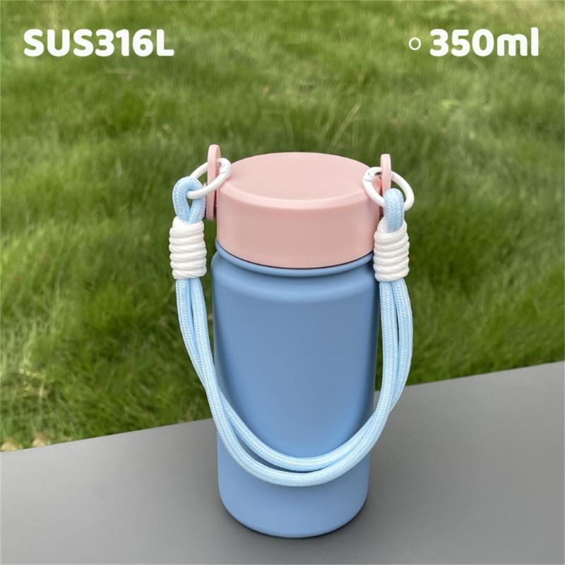 Thermosbekers 350ml Draagbaar Ontwerp met Handvat Lekvrij Geïsoleerde Tumblers Voor Sportschool Kantoor Dagelijks Gebruik