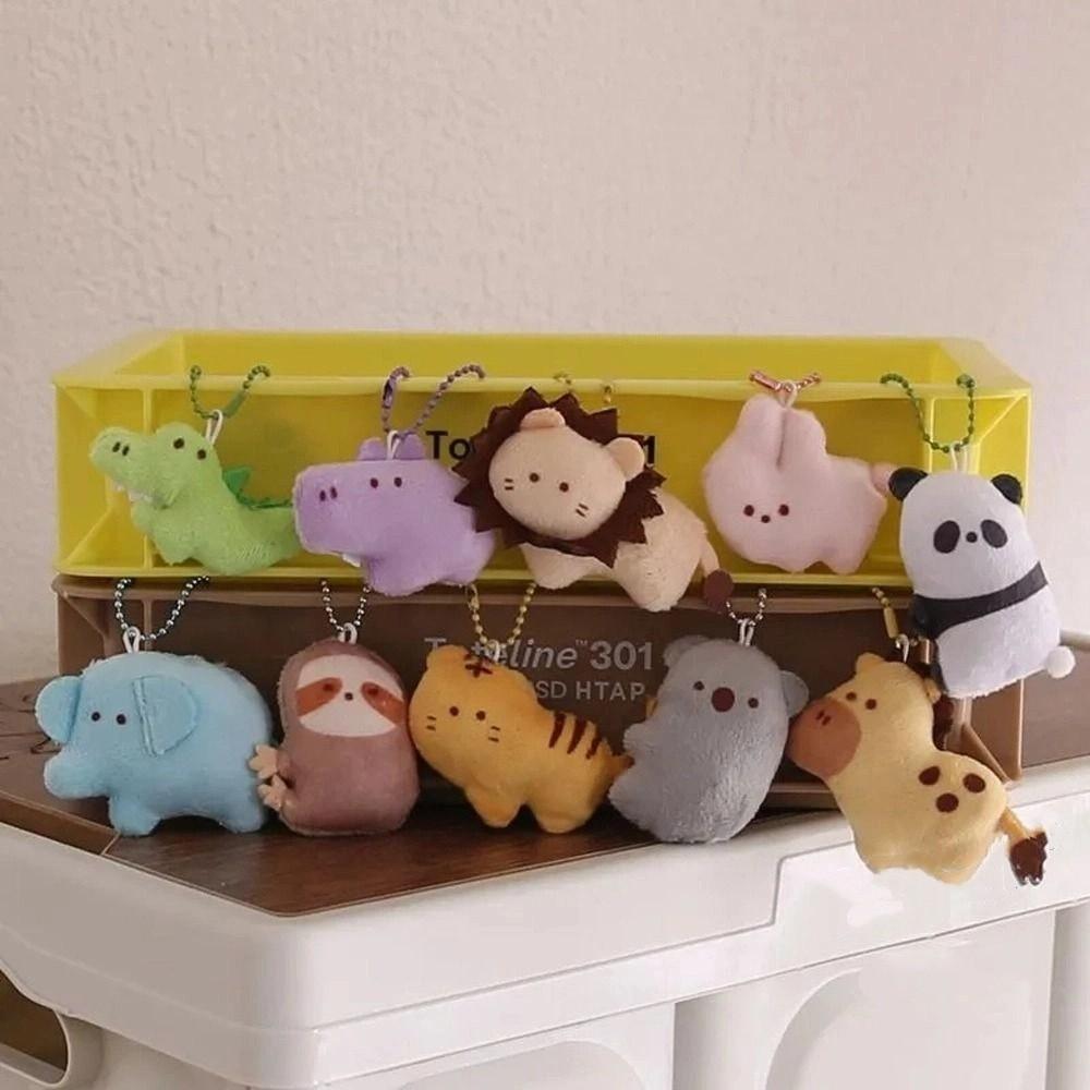 Lion Car Accessory Plush Toy Girls Key Chain Bag Pendant Schoolbag Pendant Korean Style Key Chain