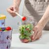 Double Wall Salad Cup Portable Leak Proof Oat Container With Fork&Handle Drain Fruit Cup Cute Breakfast Cup For Student