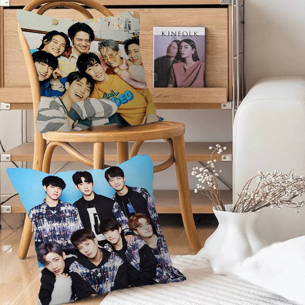 Anime G-GOT-7 Kissenbezug Abnehmbarer Waschbarer Kissenbezug – Ganzjahresweichleinen