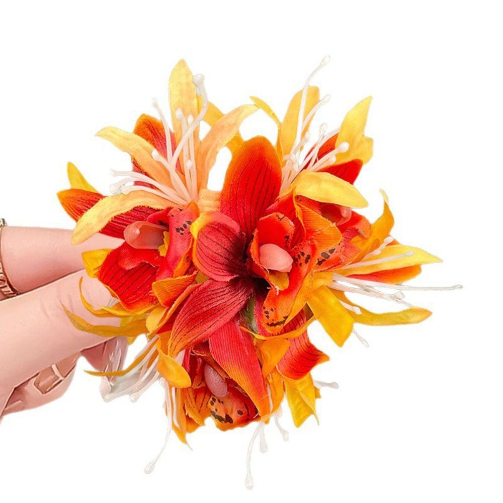 Elegante Blume Haarklammer 3D Exquisite Florale Haarklammer Stoff Frisch und Süß Seitenhaarklammer Für Hochzeiten Partys und Tägliches Tragen