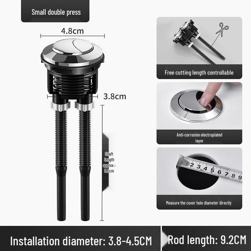 Комплект впускного и сливного клапанов для унитаза старого образца с кнопкой смыва