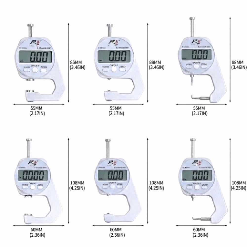 Digital Display Electronic Micrometer 0-10 0-20mm Thickness Meter  Paper Measurement