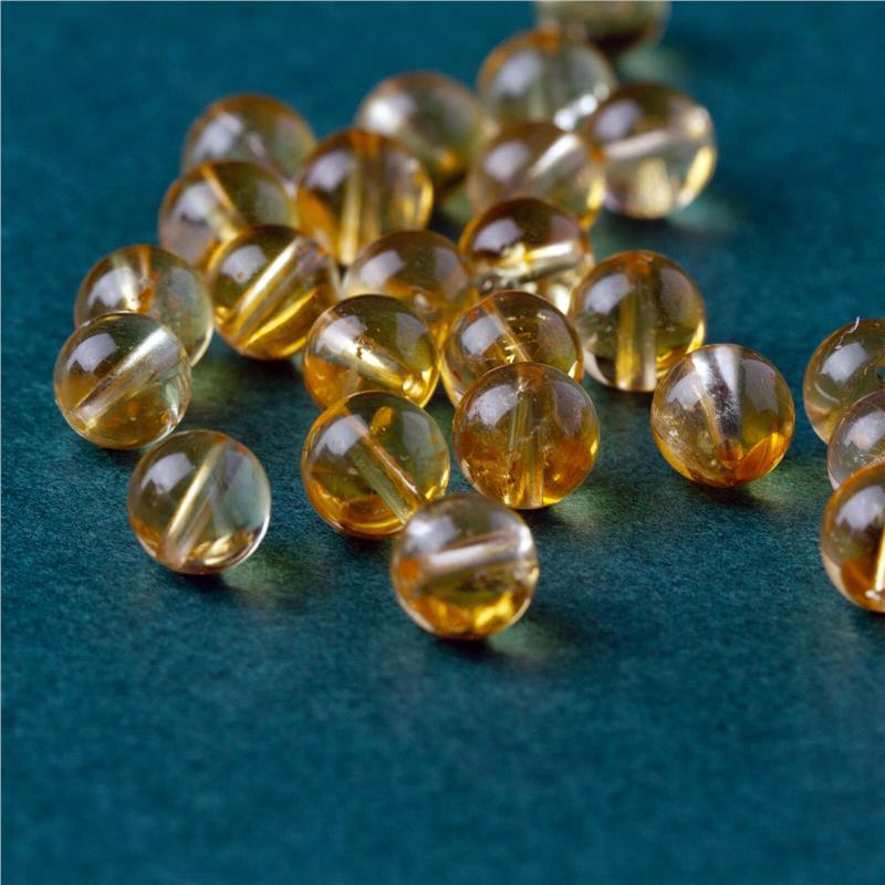 Raw Yellow Citrine Loose Beads for DIY Jewelry & Bracelet Crafting