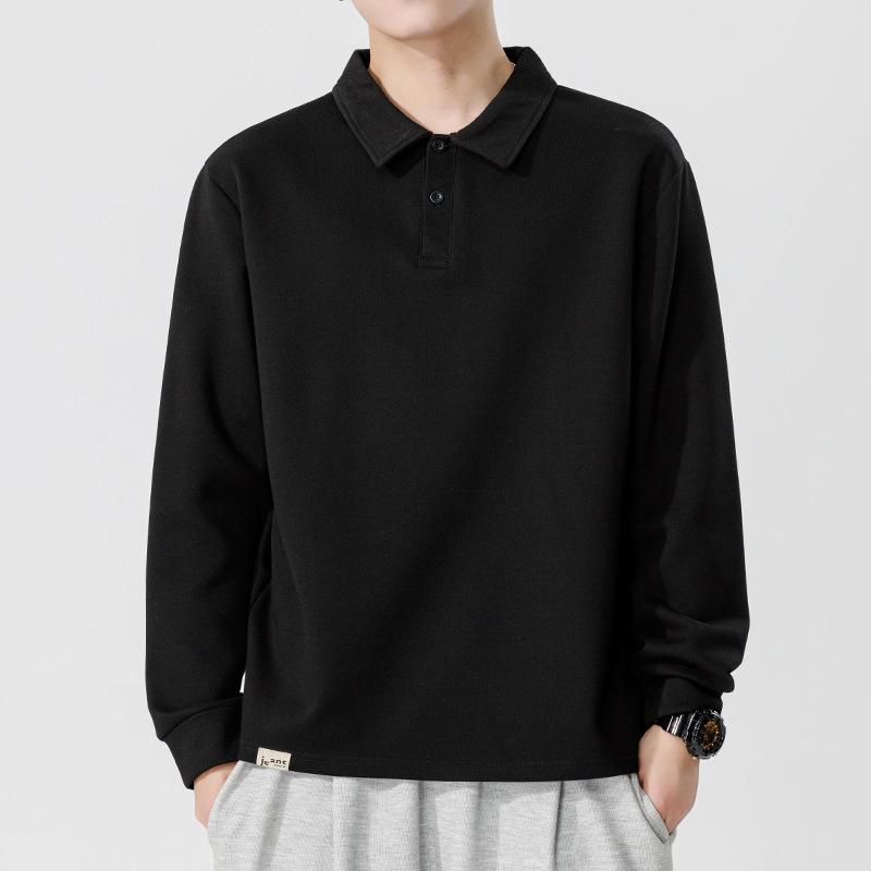 Shirt Men's Spring and Autumn New Korean Version Lapel Loose Casual Inside with Clothes Bottoming Shirt