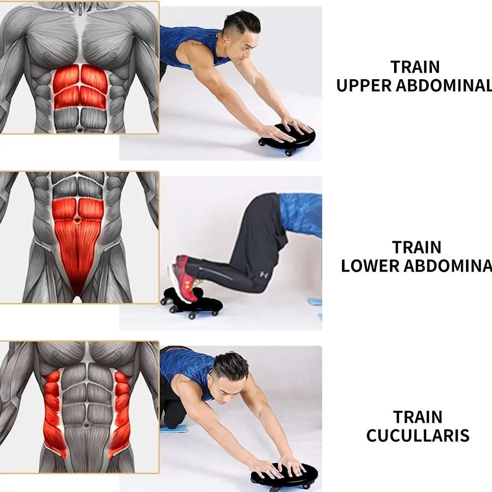 with Mat Ab Roller Wheel 360° Rotating Abs Trainer New Abdominal Wheel Board