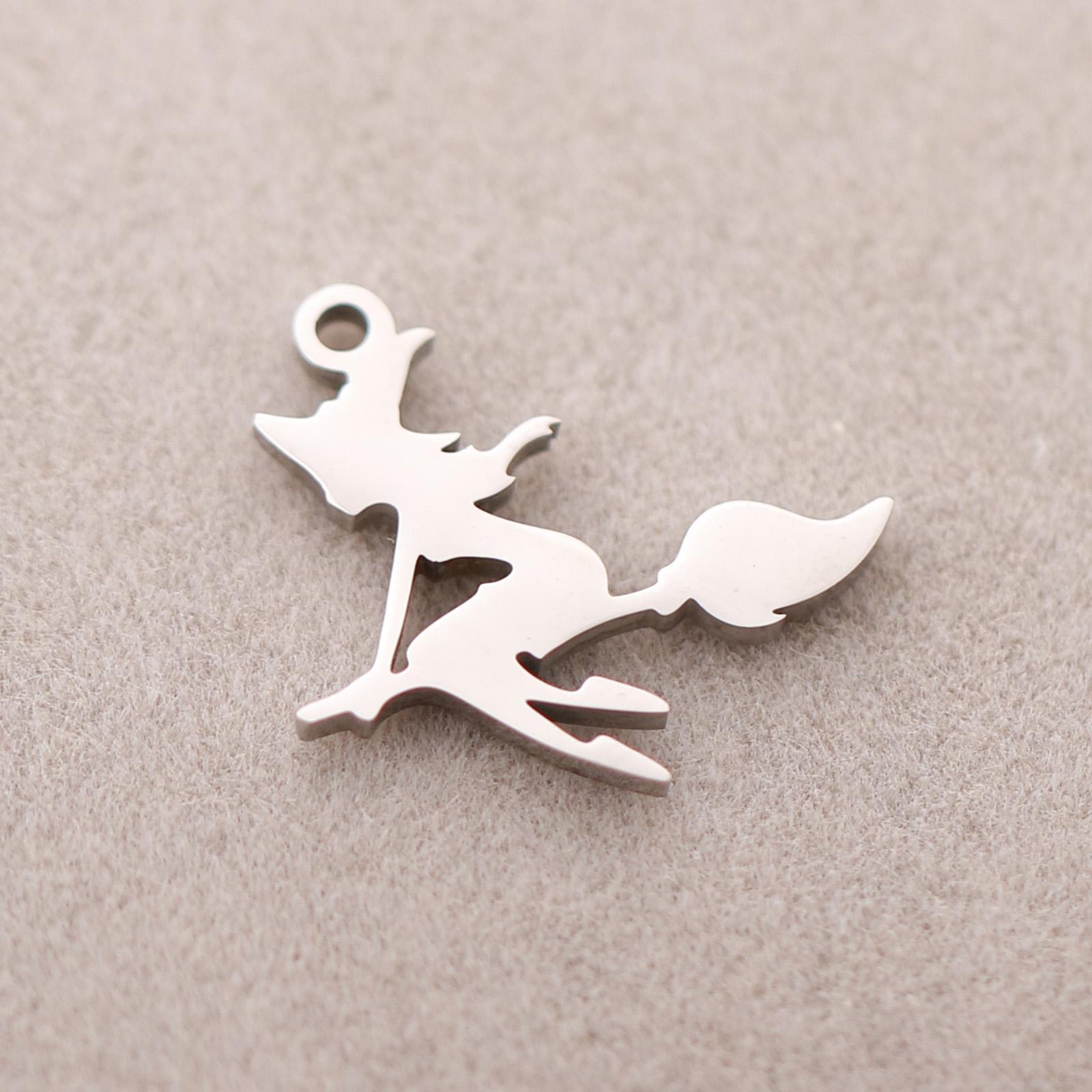 

3PCs Stainless Steel Halloween Charms Ghost Bat Spider Witch Tombstone Metal Pendants For Diy Jewelry Making Finding Accessories