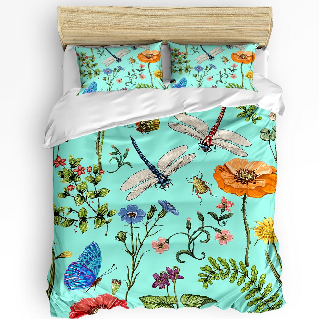 Insects Scarabs Beetles Duvet Cover Bed Bedding Set For Double Home Textile Quilt Cover Pillowcases Bedroom Bedding Set No Sheet