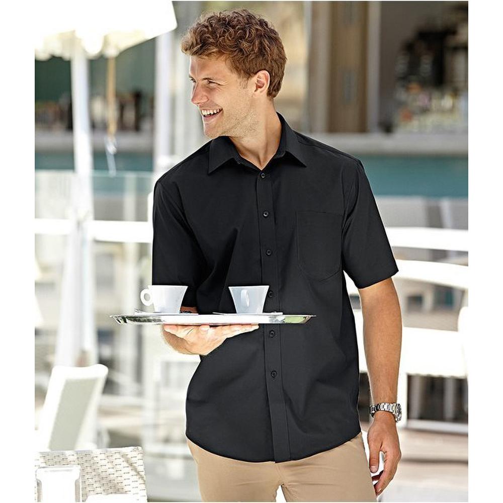 Russell Collection Mens Short Sleeve Ultimate Non-Iron Shirt